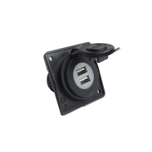 Twin USB Charging Point on Berker Backplate (Anthracite)