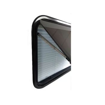 R5000 Curved Flush Window Aluminimum Black Frame 517x527mm