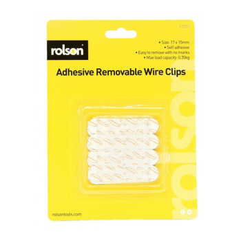 12 Adhesive Wire Clips