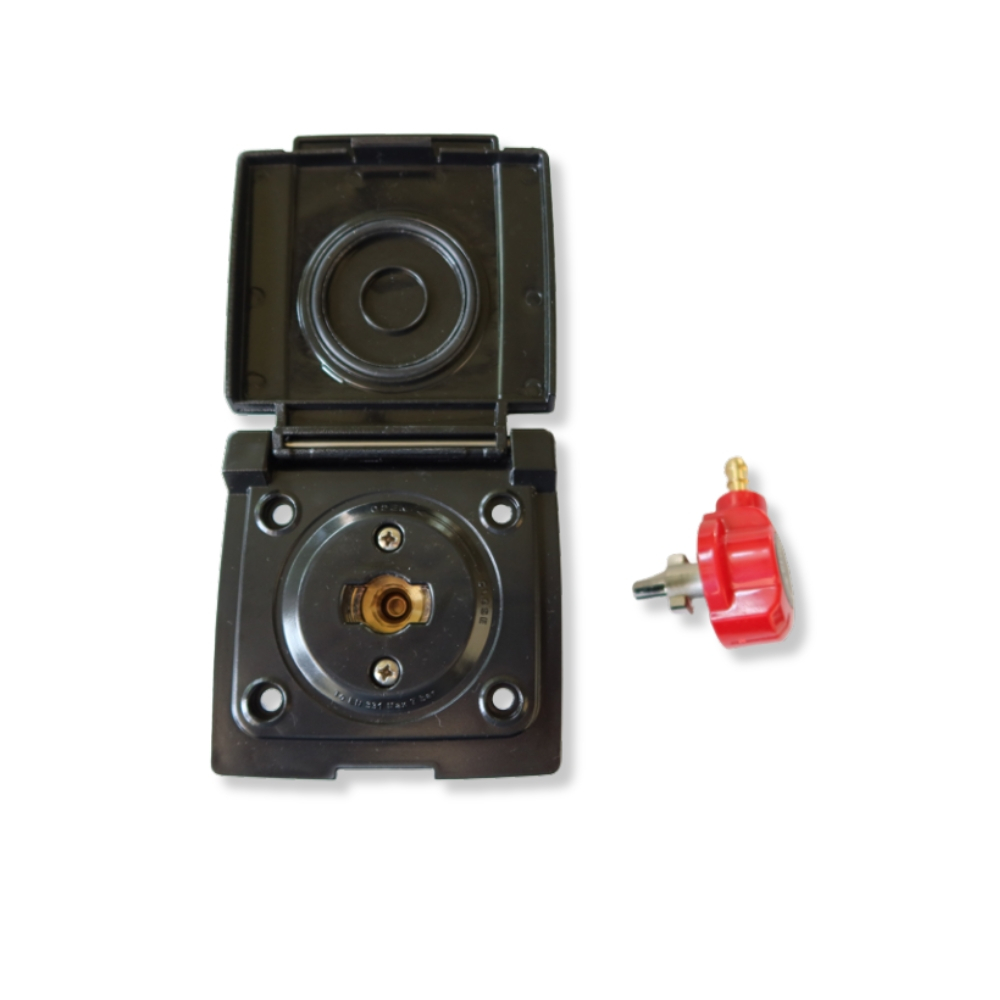 Gas Point Socket BBQ & Gas Points Bullfinch Gas Point - Black - Leisure Plus