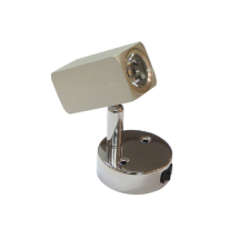 12v 3w LED Corner Spot Light Brushed Steel with USB Port