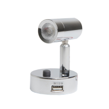 Bailey Type Nano Cylinder Spotlight Chrome Natural White with USB