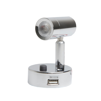 Bailey Type Nano Cylinder Spotlight Chrome Natural White with USB Bailey Type Nano Cylinder Spotlight Chrome Natural White with USB