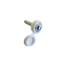 White Number Plate Screw & Caps